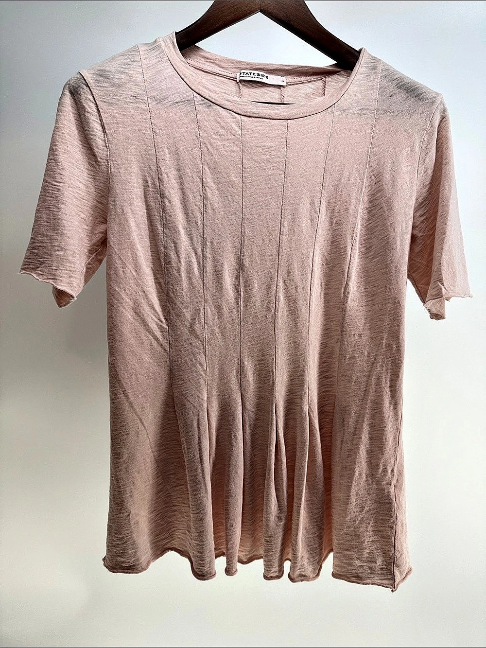 Stateside Short Sleeve Top in Pink Size Small Like New